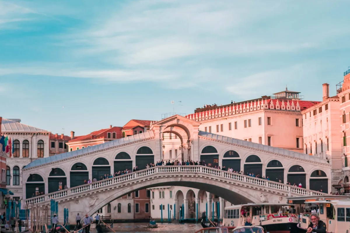 Gondolas on a Venice canal